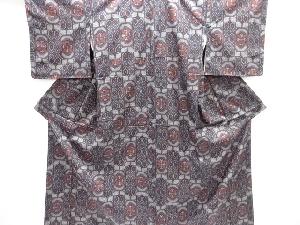 未使用品　抽象模様織り出し西陣伝承紬着物アンサンブル